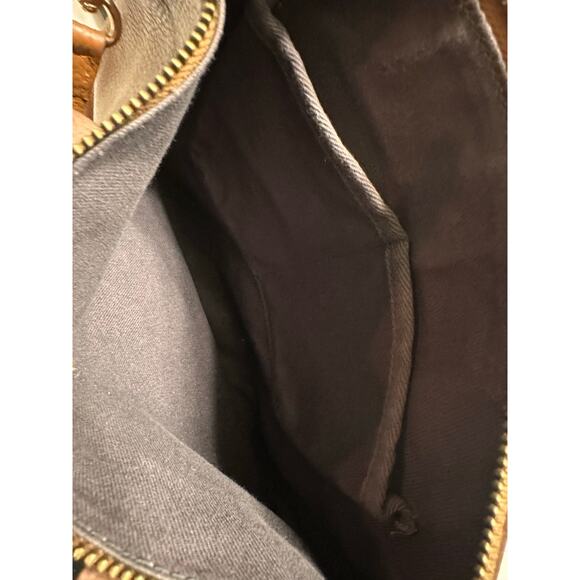 Madewell Brown Leather Double Handles Zipper Closure Satchel Shoulder Bag - Picture 7 of 9